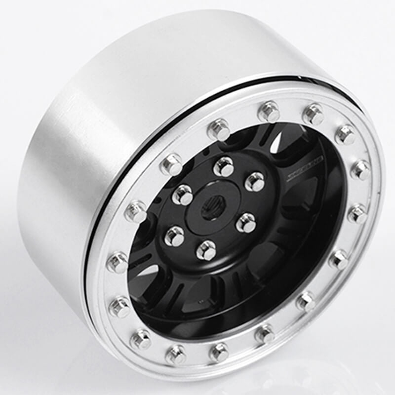 RC4WD RACELINE MONSTER 2.2" BEADLOCK WHEELS (BLACK/SILVER)