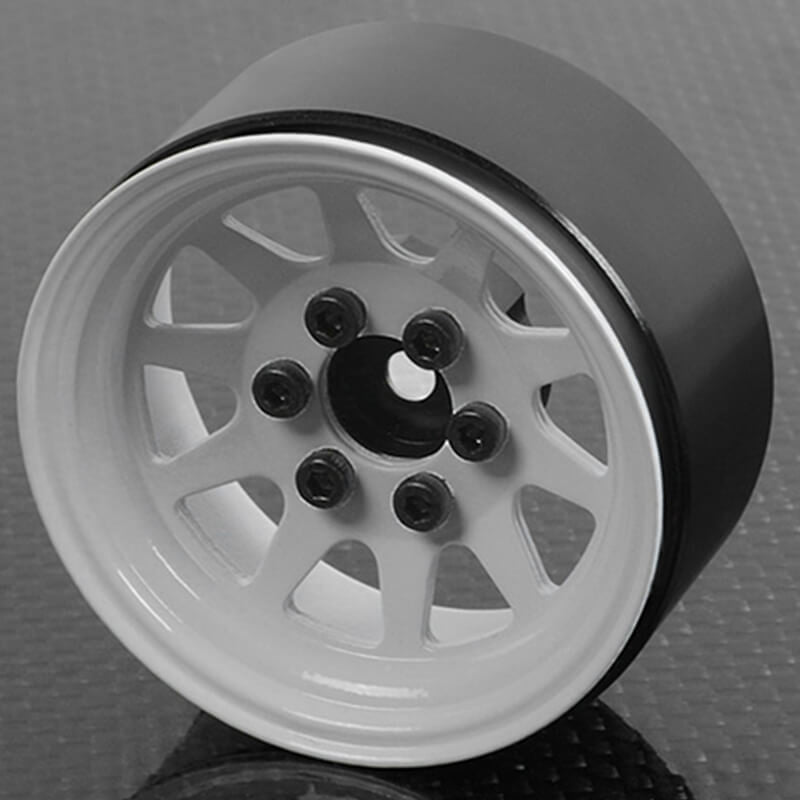 RC4WD OEM STAMPED STEEL 1.9" BEADLOCK WHEELS (WHITE)