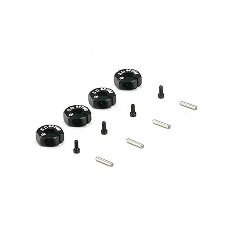 CARISMA 12MM ALUMINIUM WHEEL HEX SET (5MM) BLACK