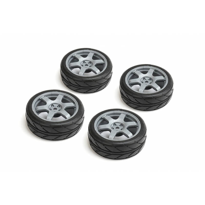LOUISE RC 1/10 ROAD TYRES 6 SPOKE WHEEL-GRAY/ET-0MM(4PCS)