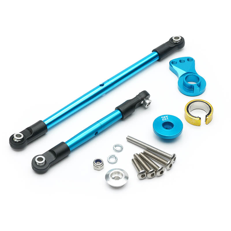 FASTRAX TAMIYA CC02 MERC G500 ALUMINIUM 25T SERVO SAVER SET - BLUE