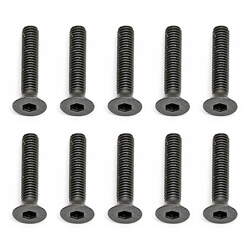 Team Associated M3 X 16mm Flat Head Hex Screws (10)