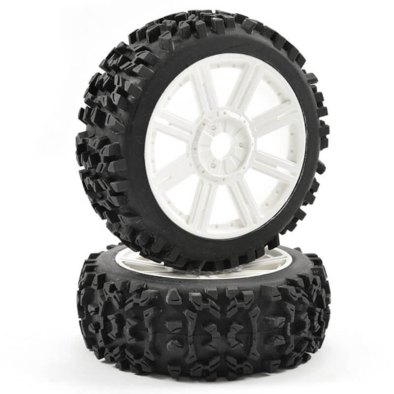 FASTRAX 1/8 MAZE BLOCK MOUNTED ON 8-SPOKE WHITE (PR)