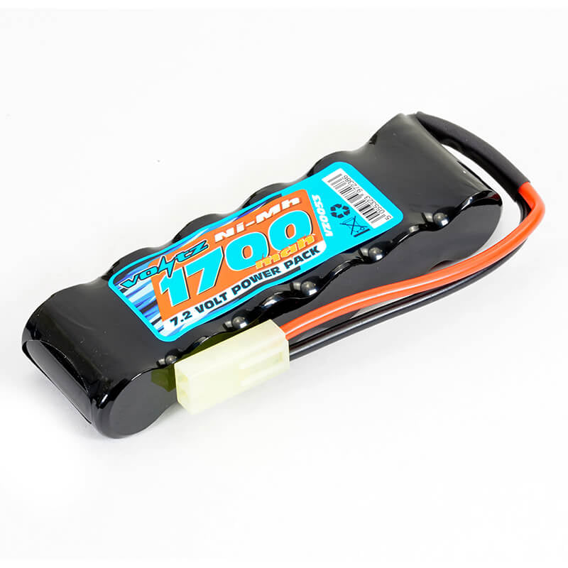 VOLTZ 1700MAH 7.2v NiMH STRAIGHT BATTERY PACK W/ MINI TAMIYA