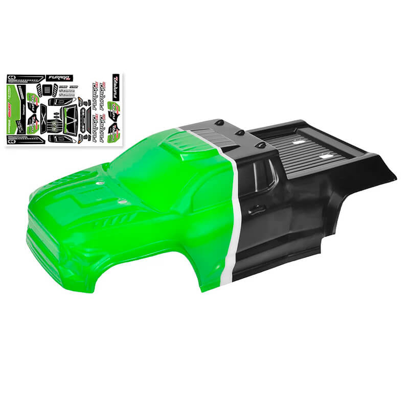 CORALLY POLYCARBONATE BODY FURAGO XD PAINTED/CUT/DECALS GREE