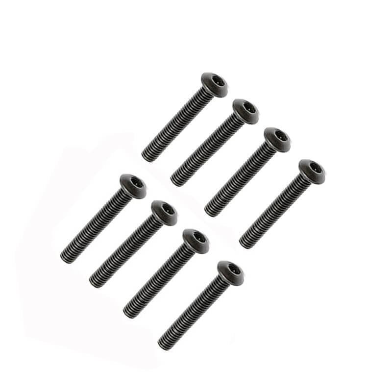FTX BUTTON HEAD HEX SCREW M3 X 25MM (8PC)