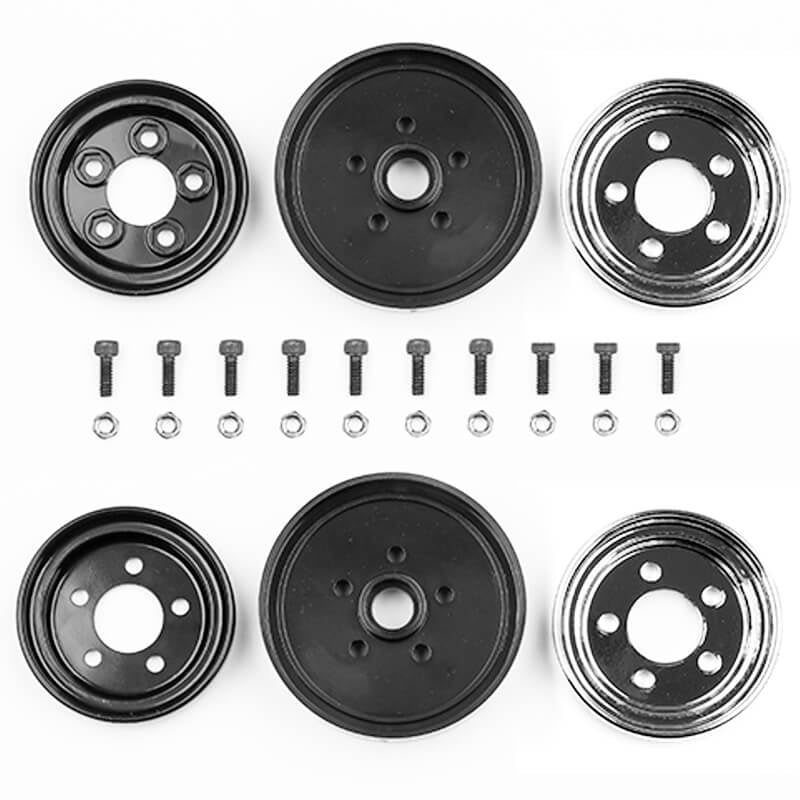 TEAM ASSOCIATED JAY HALSEY RC10 FRONT WHEELS, CHROME