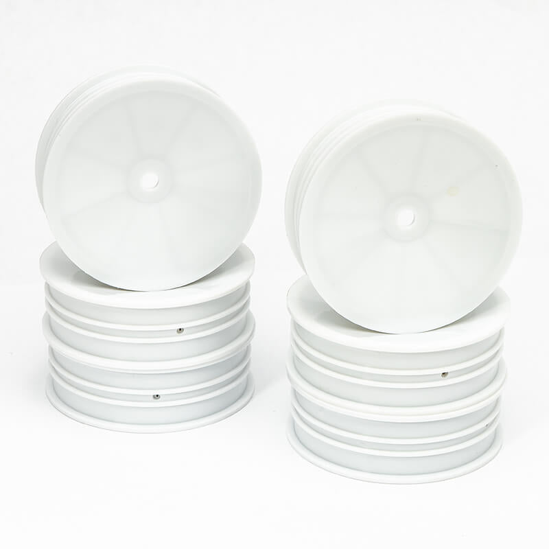 CENTRO 1/10 DISHED BUGGY FRONT 2WD SLIM FLEX WHEEL - 3 PAIRS (WHITE)