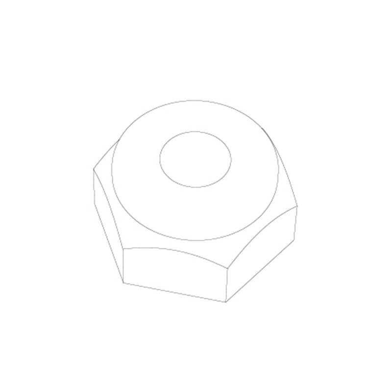 UDI RC UCX24 M2.5 HEX FLANGED NYLON LOCK NUT(8PCS)