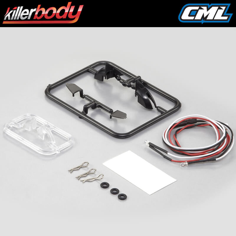 KILLERBODY WING MIRROR "D" W/LED UNIT SET 1/10 TOURING CAR