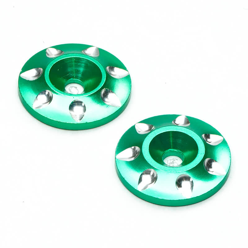 FASTRAX 1/8TH WING WASHERS - GREEN