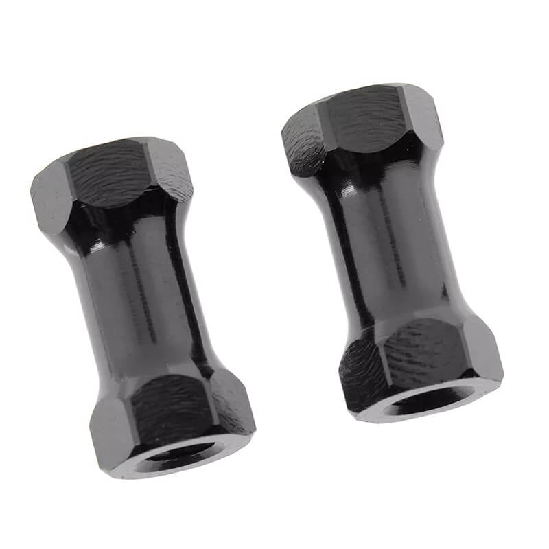 CORALLY CHASSIS POST 12MM ALUMINIUM BLACK 2 PCS