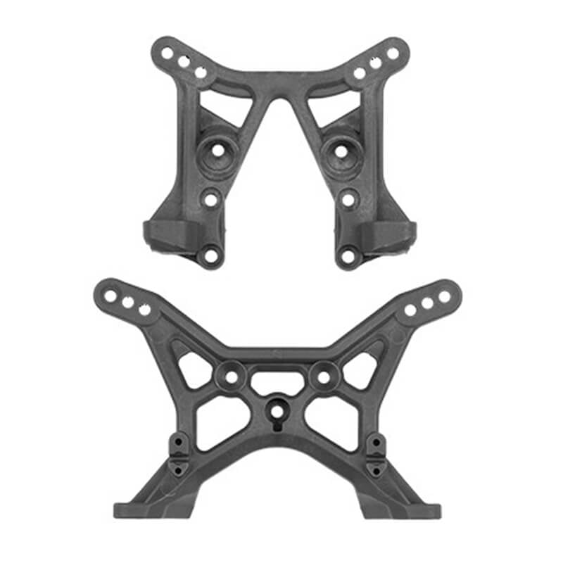 TEAM ASSOCIATED RB10 RETRO SHOCK TOWER SET, GREY