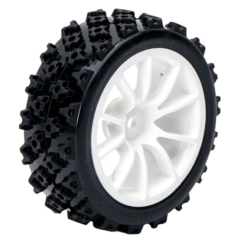 FASTRAX 1/10 STREET/RALLY TYRE 10SP WHITE WHEEL