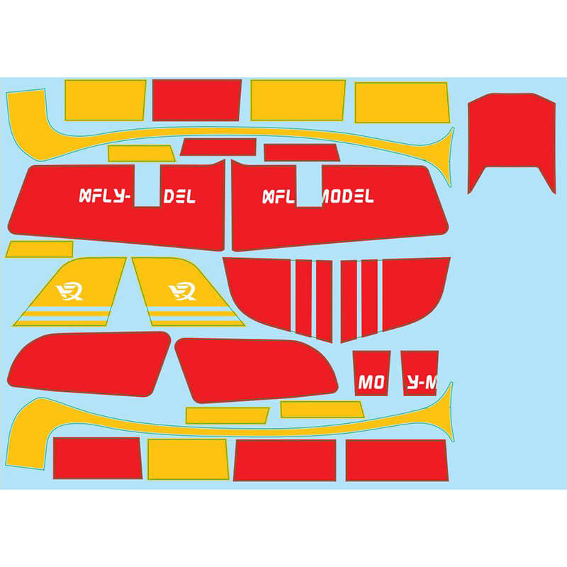 XFLY X1500 DECAL SHEET - RED