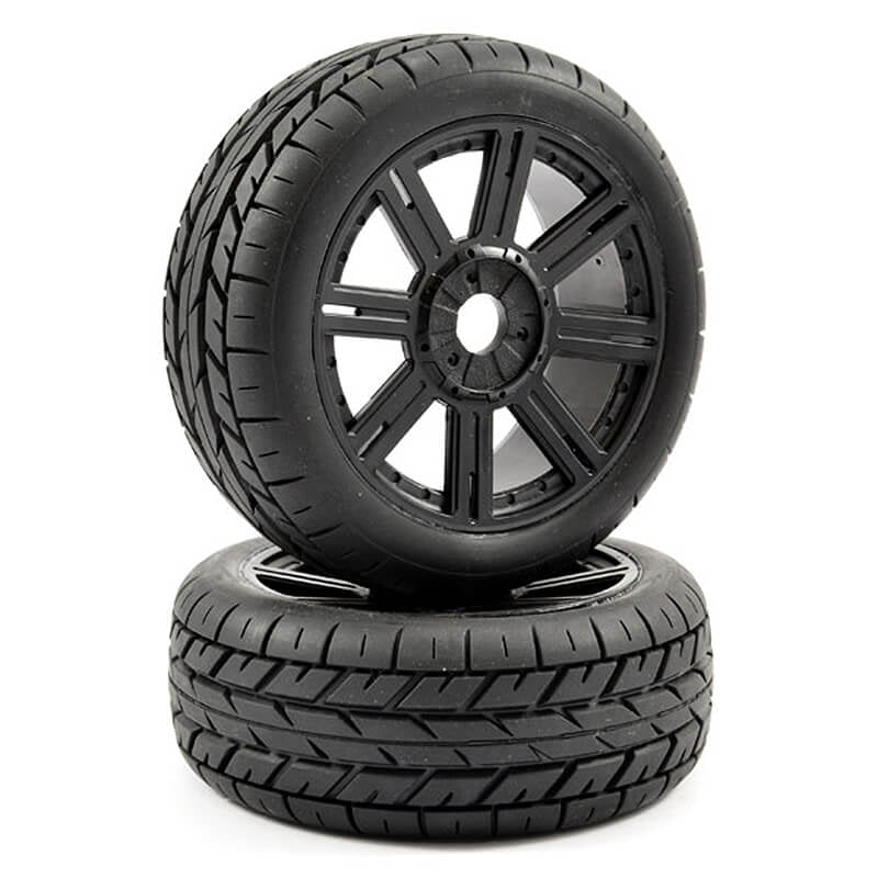 FASTRAX 1/8 EAGLE TREAD MOUNTED ON 8-SPOKE BLACK (PR)