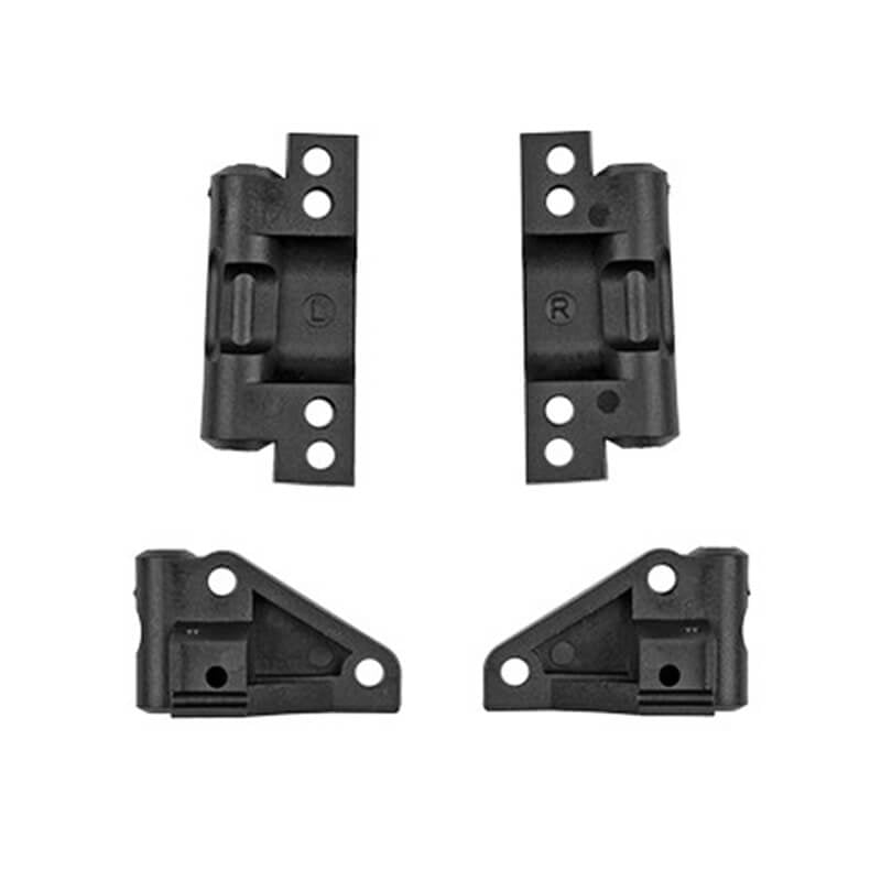 TEAM ASSOCIATED RC10 ARM MOUNTS, FRONT & REAR BLACK