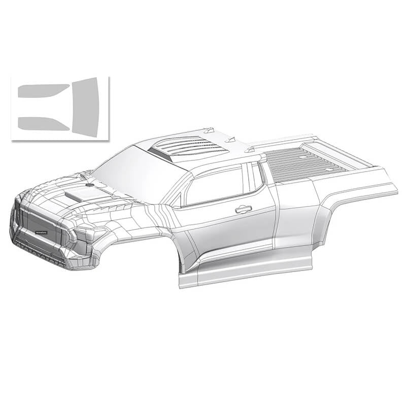 CORALLY POLYCARBONATE BODY FURAGO XD CLEAR/CUT + DECALS