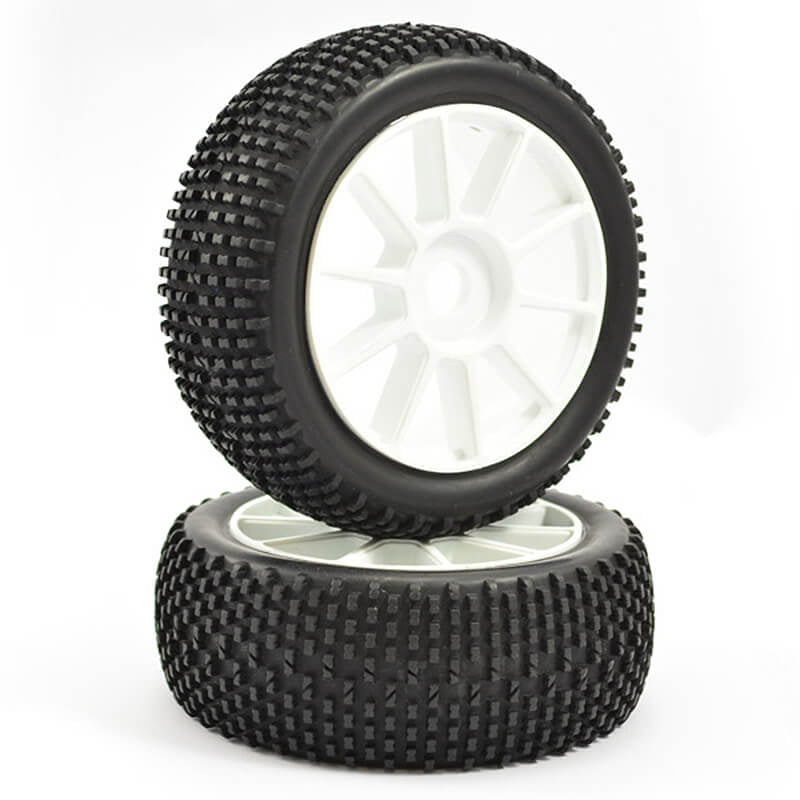 Fastrax 1/8 Premounted Buggy Tyres 'h Tread/10 Spoke"