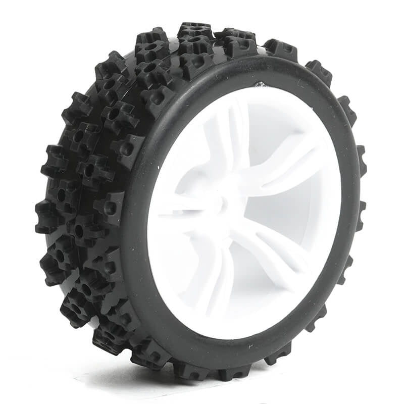 FASTRAX 1/10TH TOURING WHEEL/RALLY BLOCK 5-SPOKE WHITE (4)